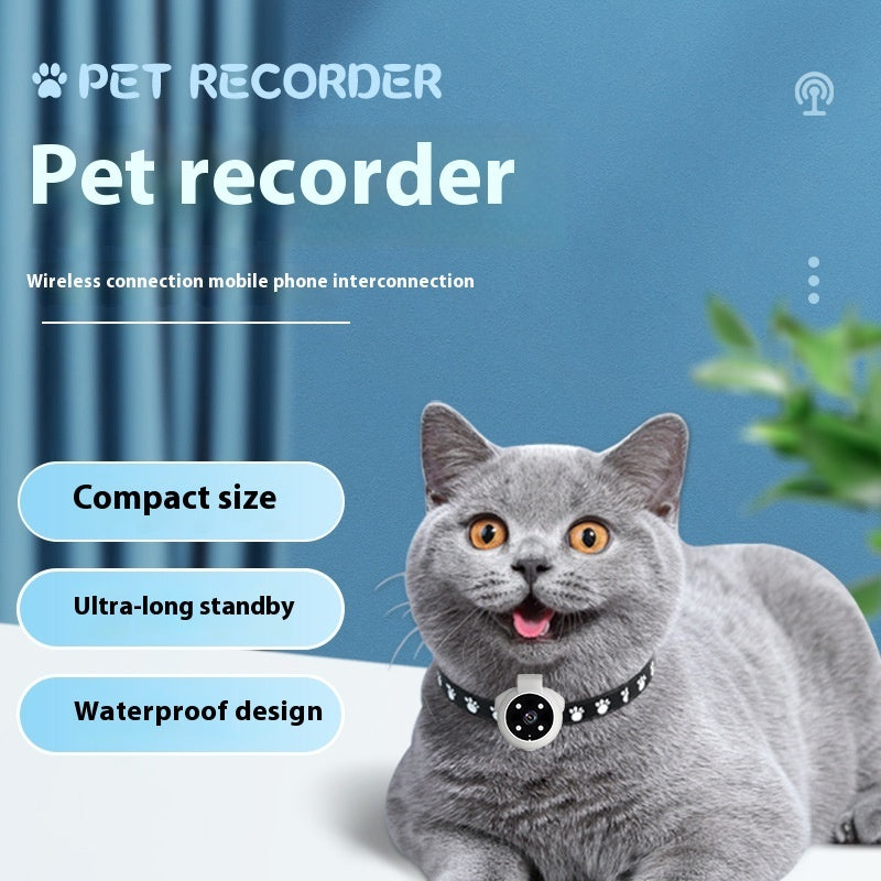 Angle Motion Recording Camera Pet Tracker Collar