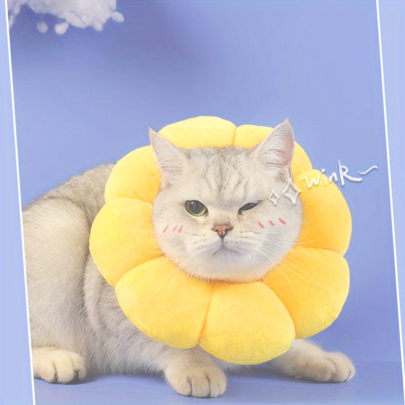 Cute Sunflower Neck Cone Recovery Collar