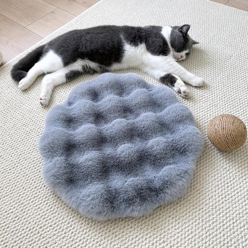 Warm Sleep Round Plush Pet Pad