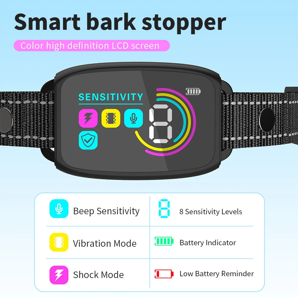 Smart Automatic Waterproof Anti Barking Dog Collar