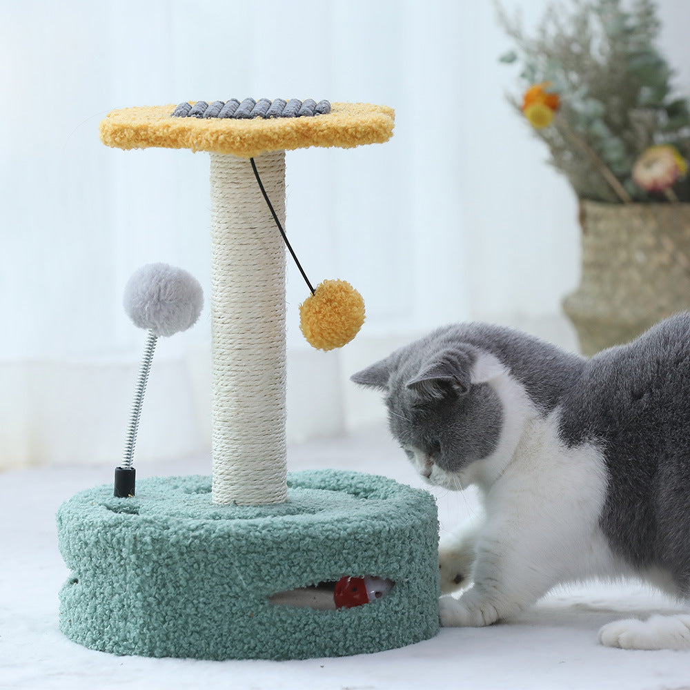 Multifunctional Cat Tree Scraping Rod Toy