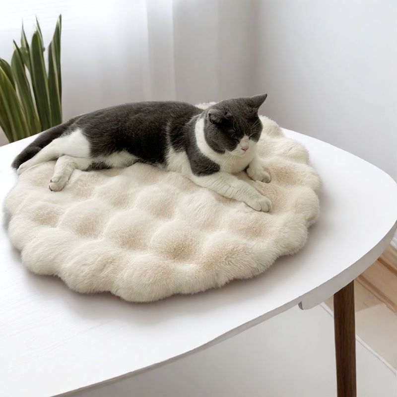 Warm Sleep Round Plush Pet Pad